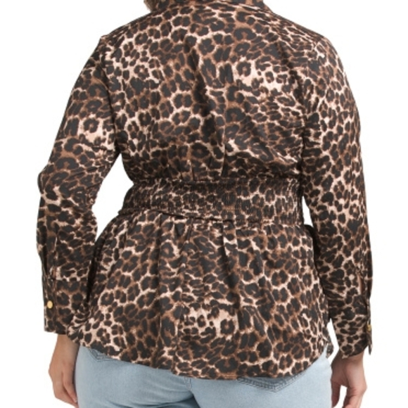 US Together Plus Crepe Smocked Waist Blouse - Picture 2 of 6